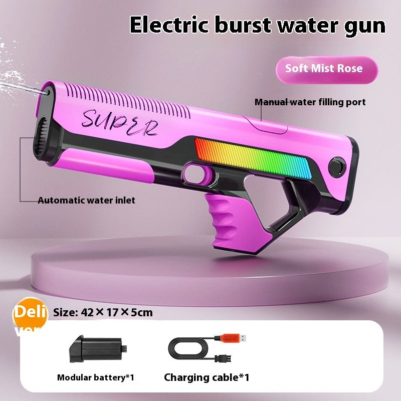 Automatic Feeding Electric Water Gun Exciting Water Toy for Children Playtime Fun