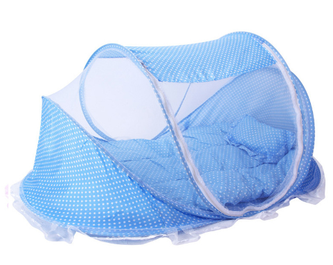 Portable Comfort Foldable Baby Bed Net with Pillow 2 Piece Set for Peaceful Sleep