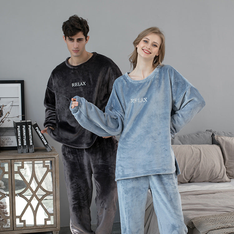 Flannel Pajama Sets for Couples - Winter Sleepwear