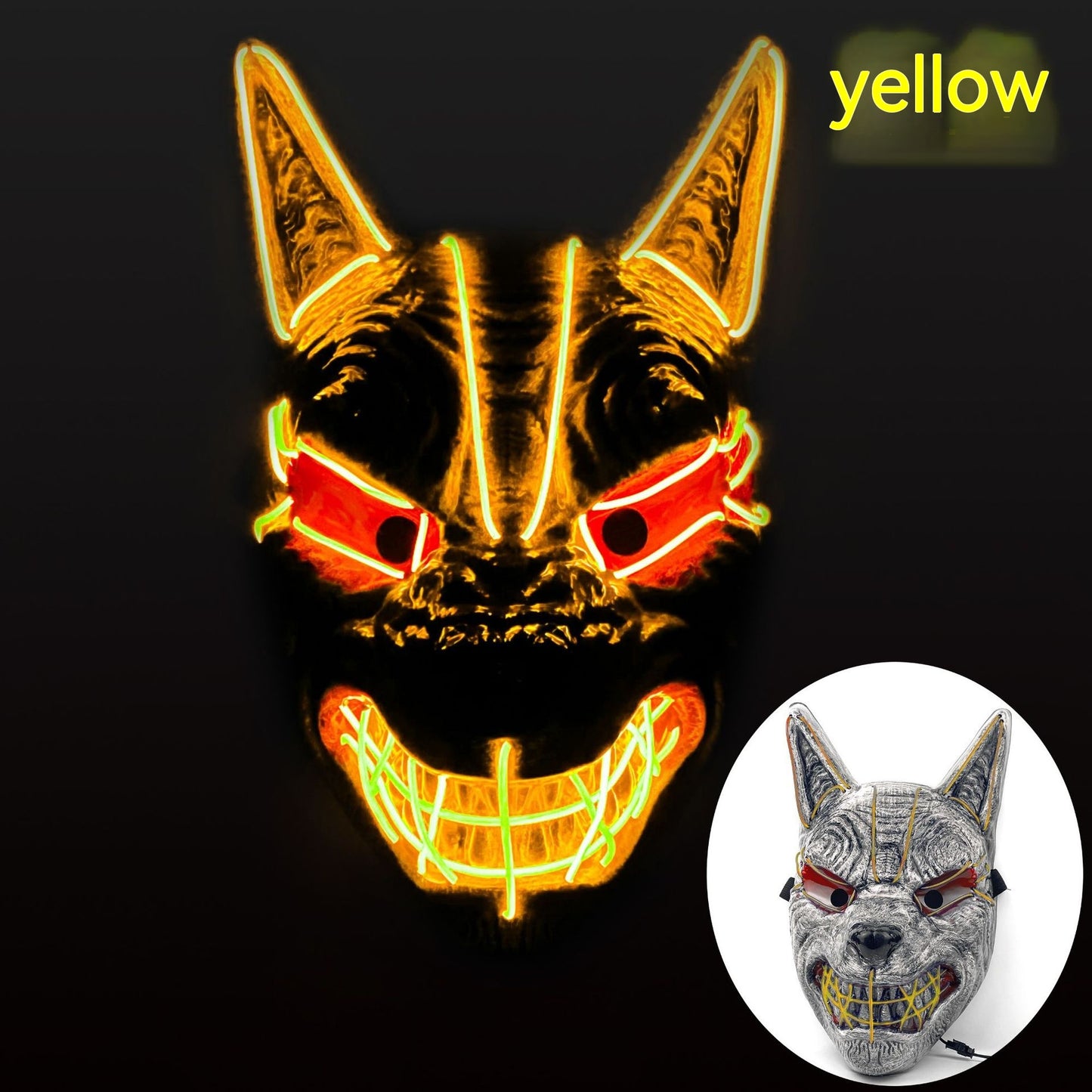 LED Halloween Mask for Costume Cosplay with App