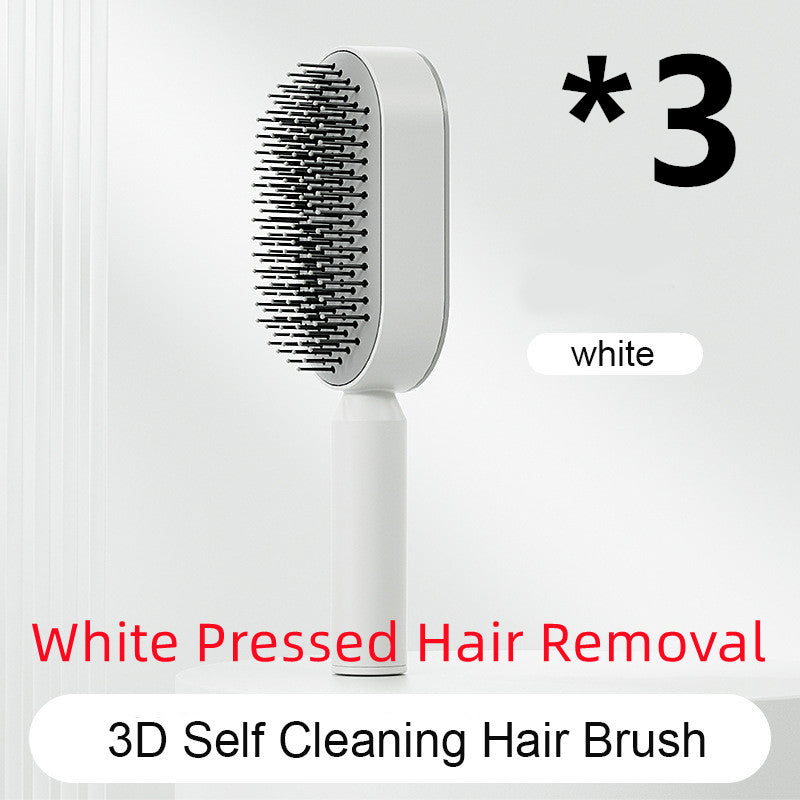 One-key Cleaning Hair Loss Airbag Massage Scalp Comb Anti-Static Hairbrush Self Cleaning Hair Brush For Women