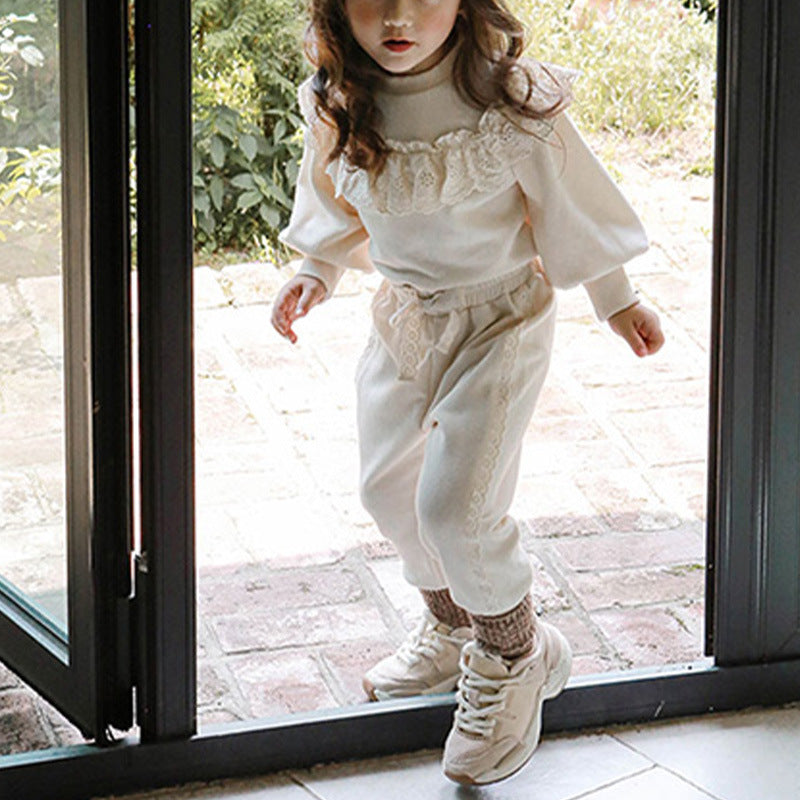 Sweet Bow Tie Sweatpants for Girls Comfortable and Stylish Children's Wear