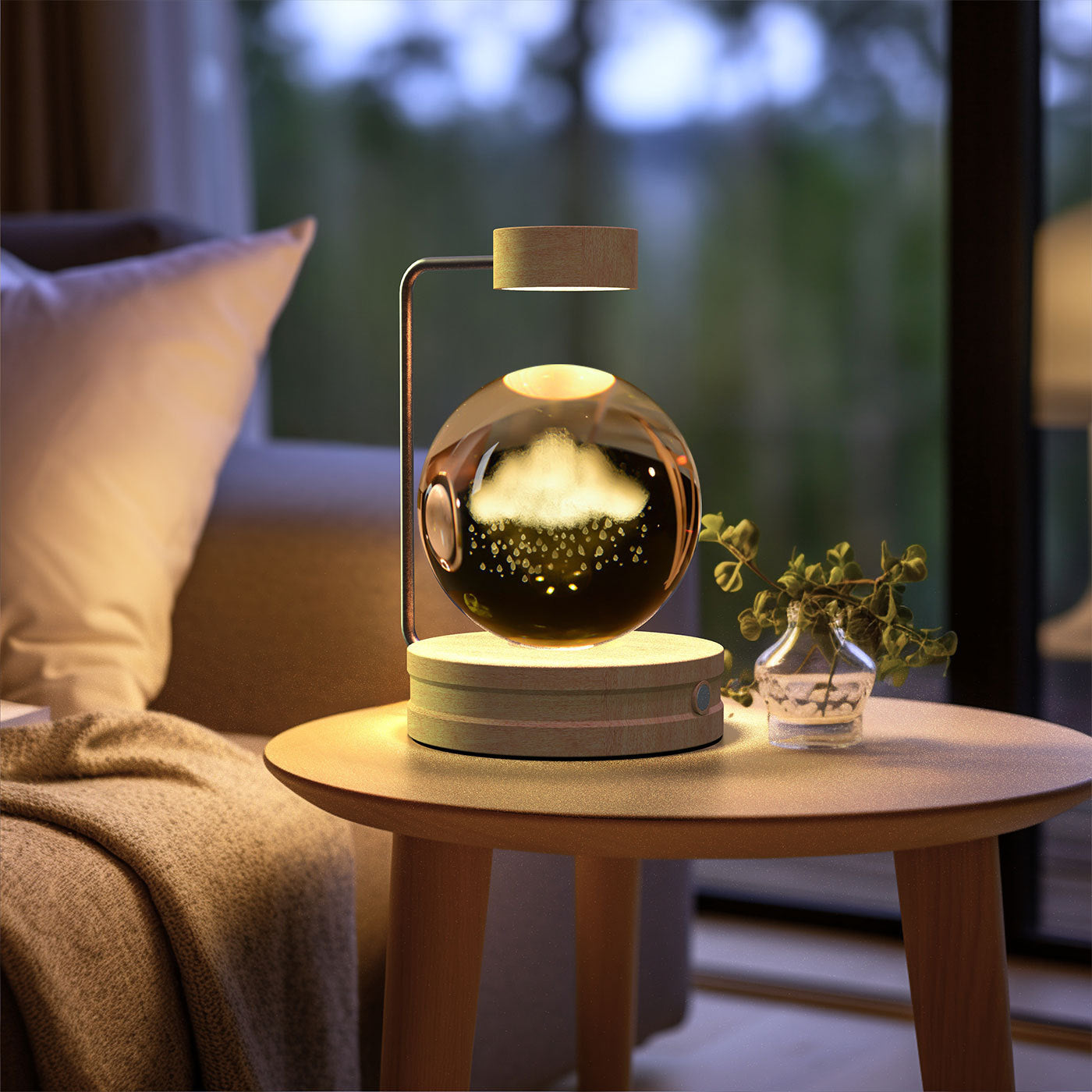 Enchanting Cosmic Dinosaur Crystal Ball Indoor Night Light USB Powered Warm Bedside Lamp Perfect Birthday Gift for a Magical Night