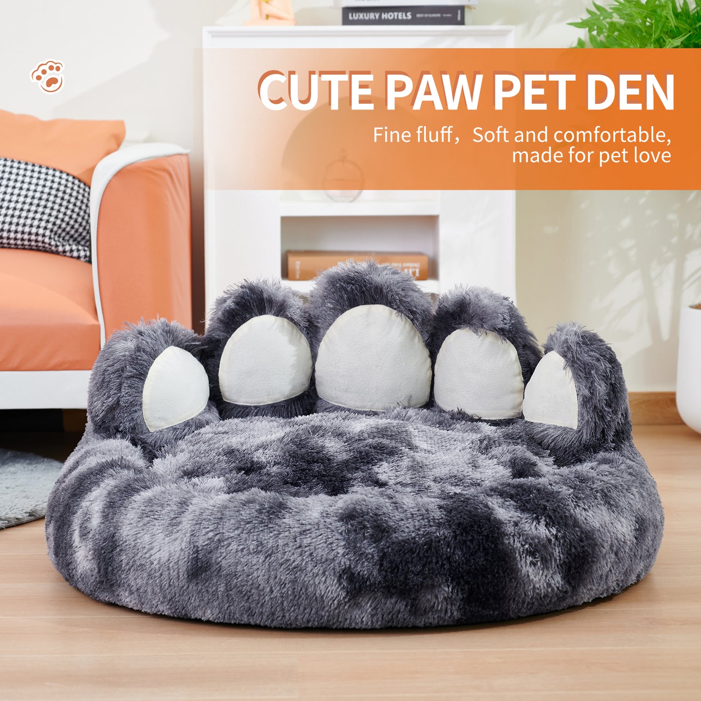 Bear Paw Haven Thickened Warm Kennel for Cozy Pets Teddy Kennel with Removable Washable Mat for Deep Sleeping and Ultimate Warmth