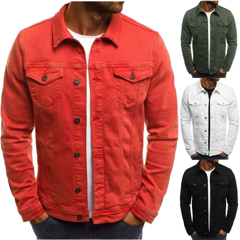 Men's Denim Button Shirt Jacket - Casual Fashion Top