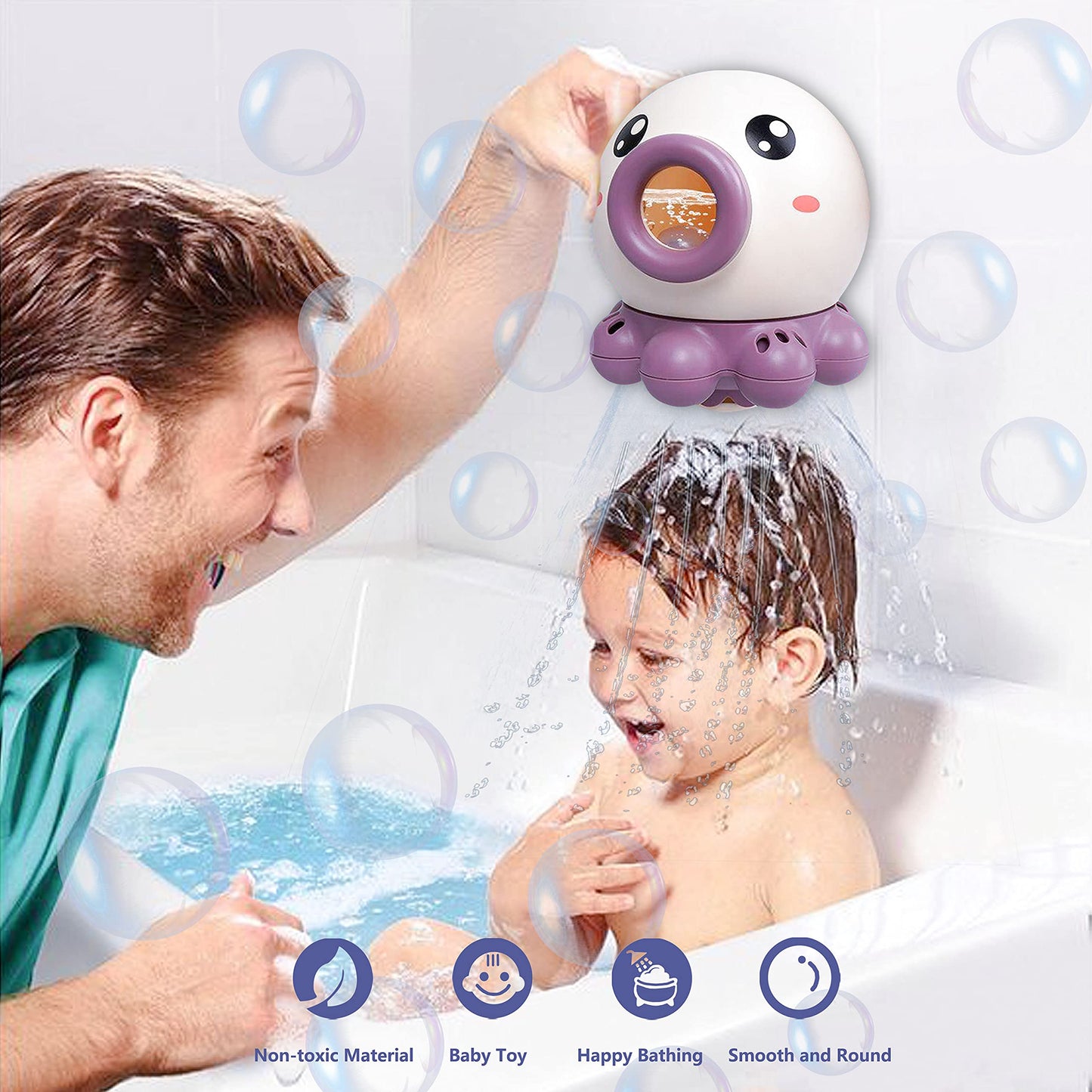 Octopus Fountain Bath Toy Rotating Water Jet for Summer Water Fun Perfect for Kids