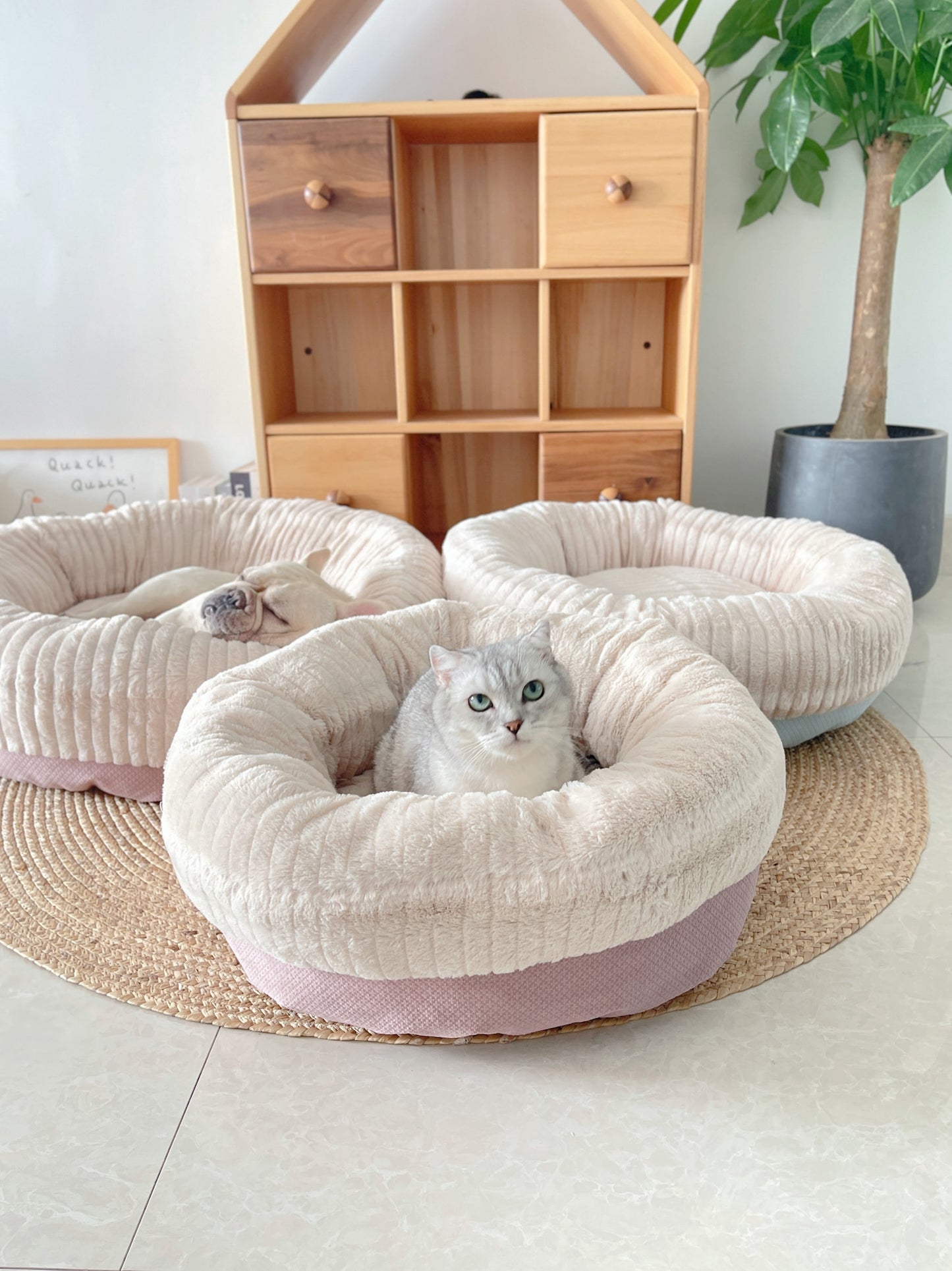 Soft Thickened Warm Kennel Round Cat Dog Pad