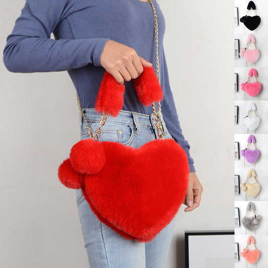 Love in Plush Soft Plush Handbags for Women Valentine Day Party