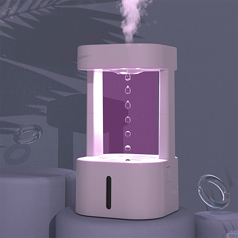 Creative Anti-gravity Water Drop Humidifier with 580ML Tank