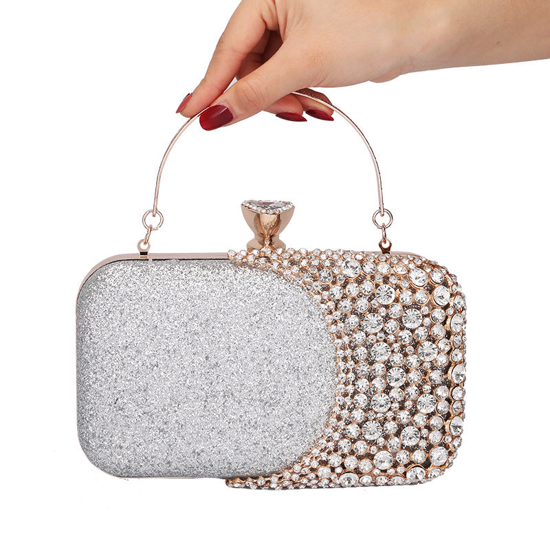 Diamond Radiance Ladies Evening Bag with Inlaid Diamonds