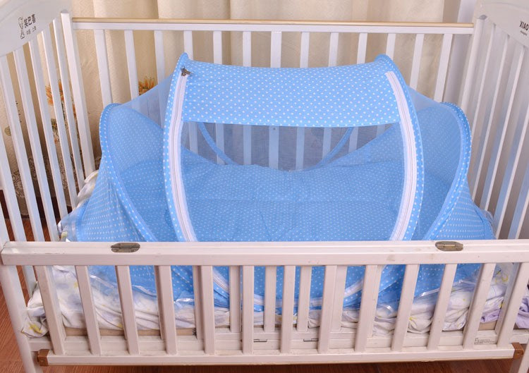 Portable Comfort Foldable Baby Bed Net with Pillow 2 Piece Set for Peaceful Sleep