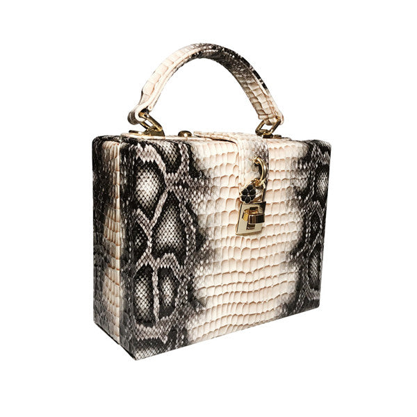 Wild Elegance Python Print Handbag for a Stylish Statement