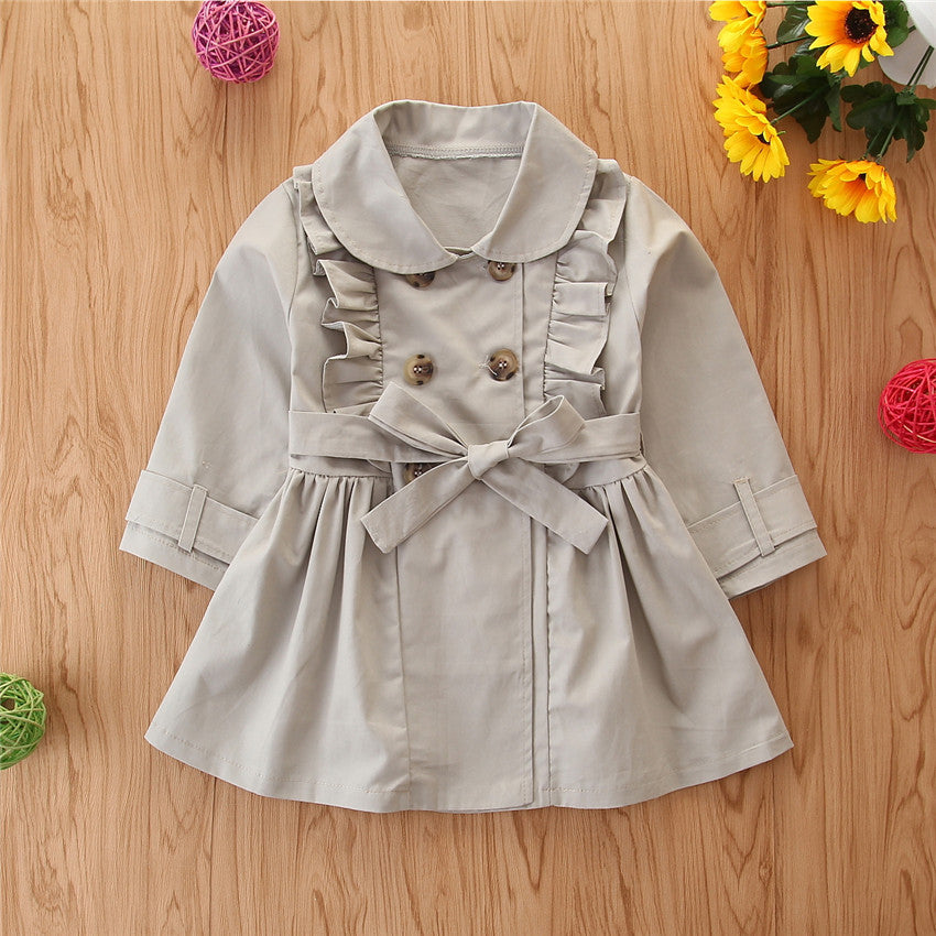 Cute and Cozy Ins Children Bunny Ears Trench Coat for Stylish Little Ones