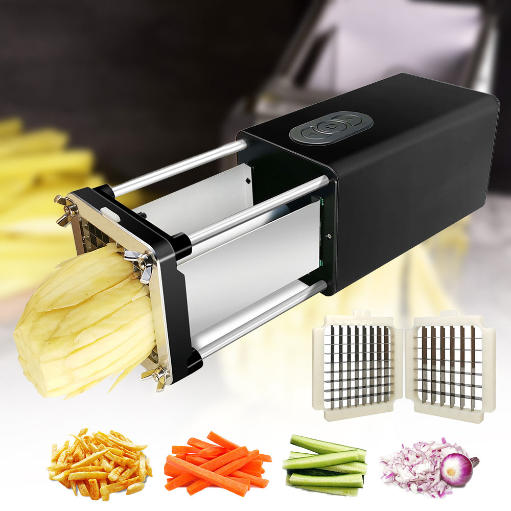 Efficient Electric French Fry Cutter Stainless Steel Kitchen Gadget for Quick and Easy Cutting of Vegetables Potatoes and Carrots Ideal for Commercial and Household Use