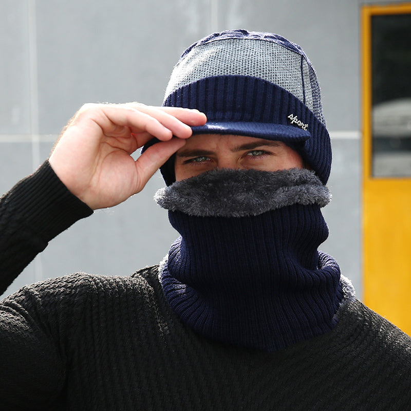 Men's and Children's Winter Hat with Earmuffs and Neck Cover