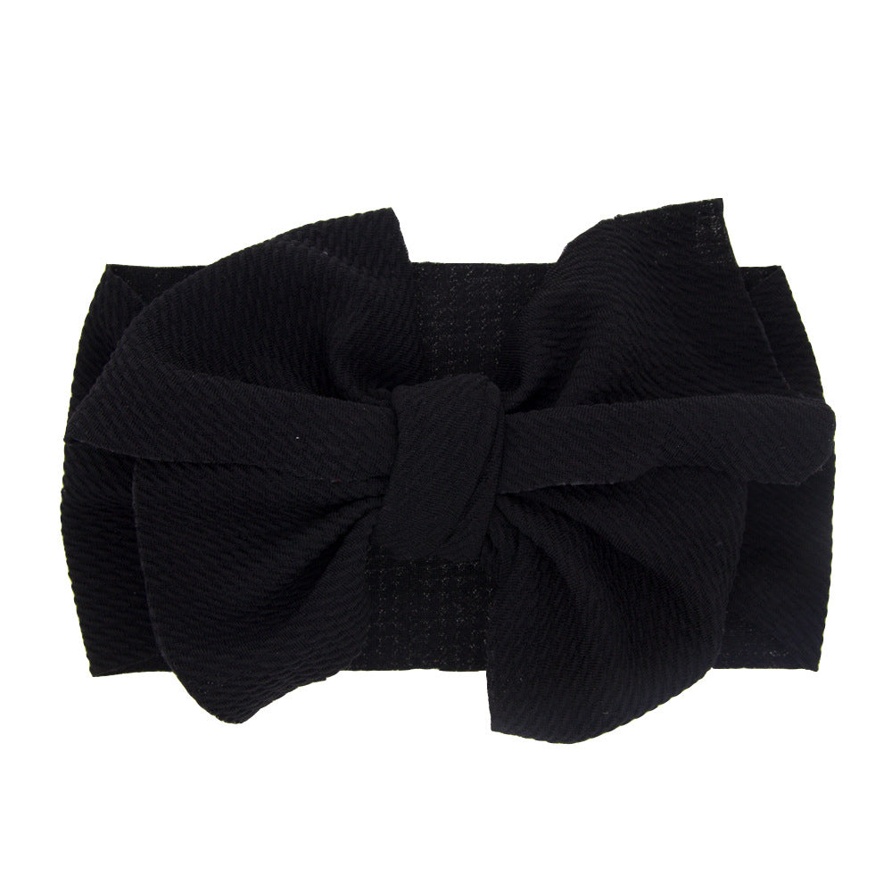 Adorable Elegance Newborn Baby Solid Colored Bow Headband for Timeless Cuteness