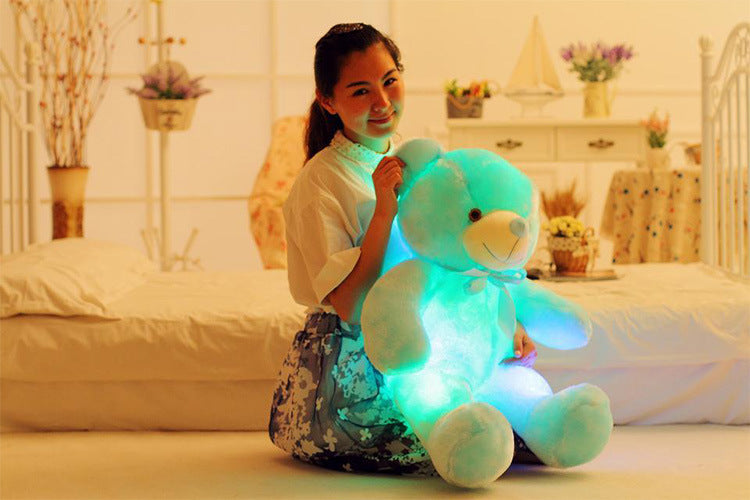 Magical LED Teddy Bear Colorful Glowing Stuffed Animal Pillow A Perfect Christmas Gift for Kids