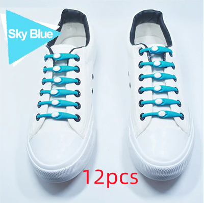 Easy Fit Silicone Horn Shaped Shoelaces Elastic and Available in Multiple Sizes