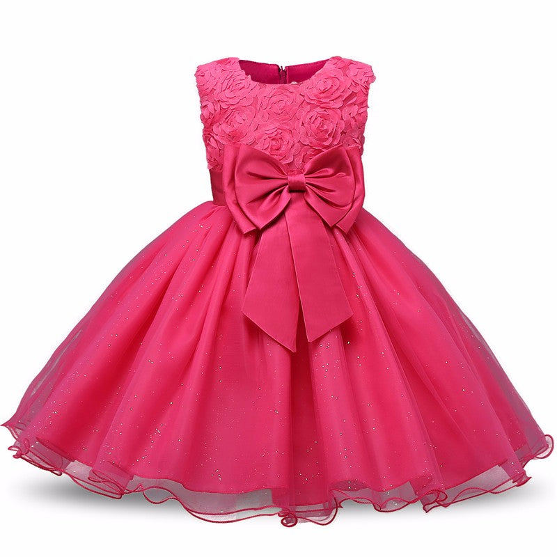 Princess Flower Girl Dress Summer Tutu Wedding Birthday Party Dresses