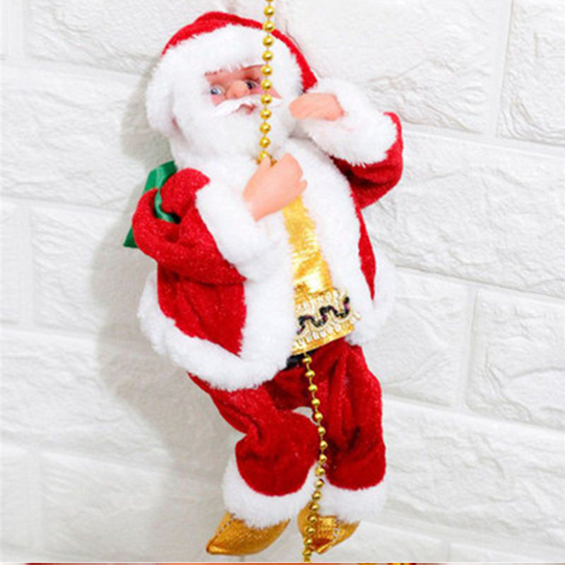 Experience the Magic Electric Santa Claus Climbing Red Ladder Doll Toy A Whimsical Addition to Your Holiday Decor