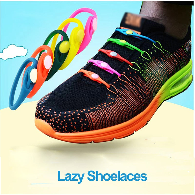 Easy Fit Silicone Horn Shaped Shoelaces Elastic and Available in Multiple Sizes