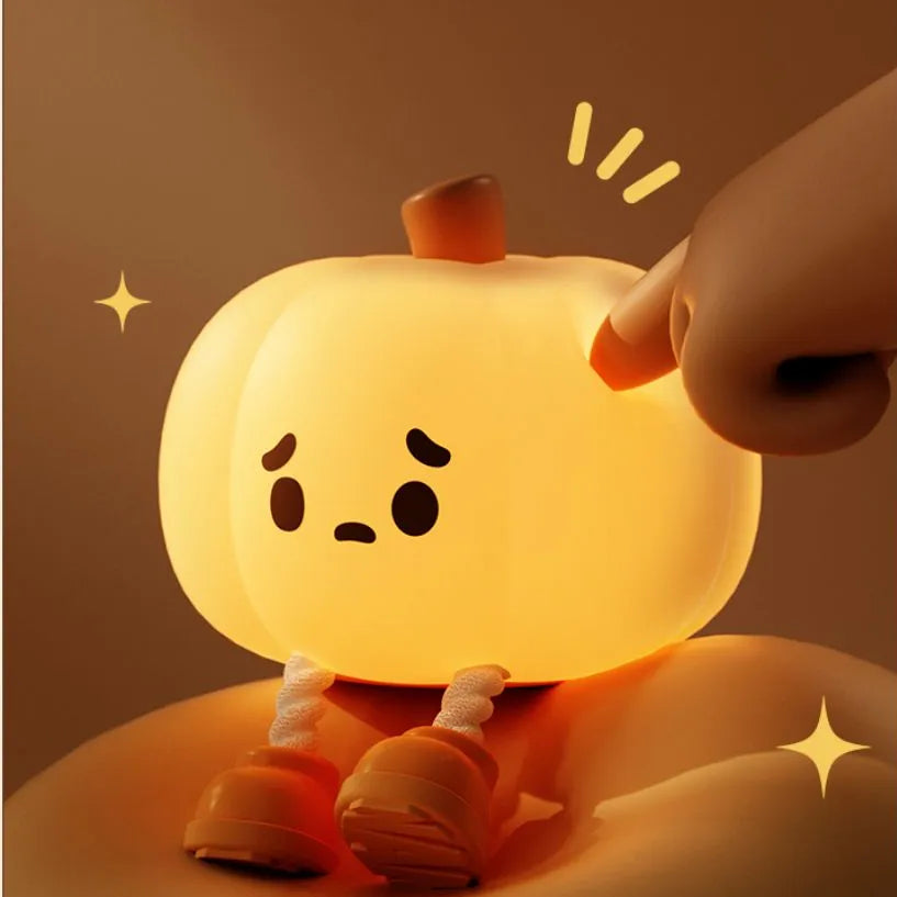 Cute Pear-Shaped Silicone Night Light - Rechargeable and Dimmable