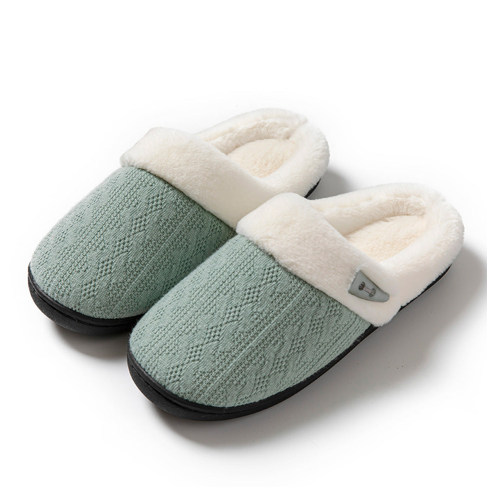 Winter Cotton Slippers: Warm and Non-Slip Home Shoes for Men and Women