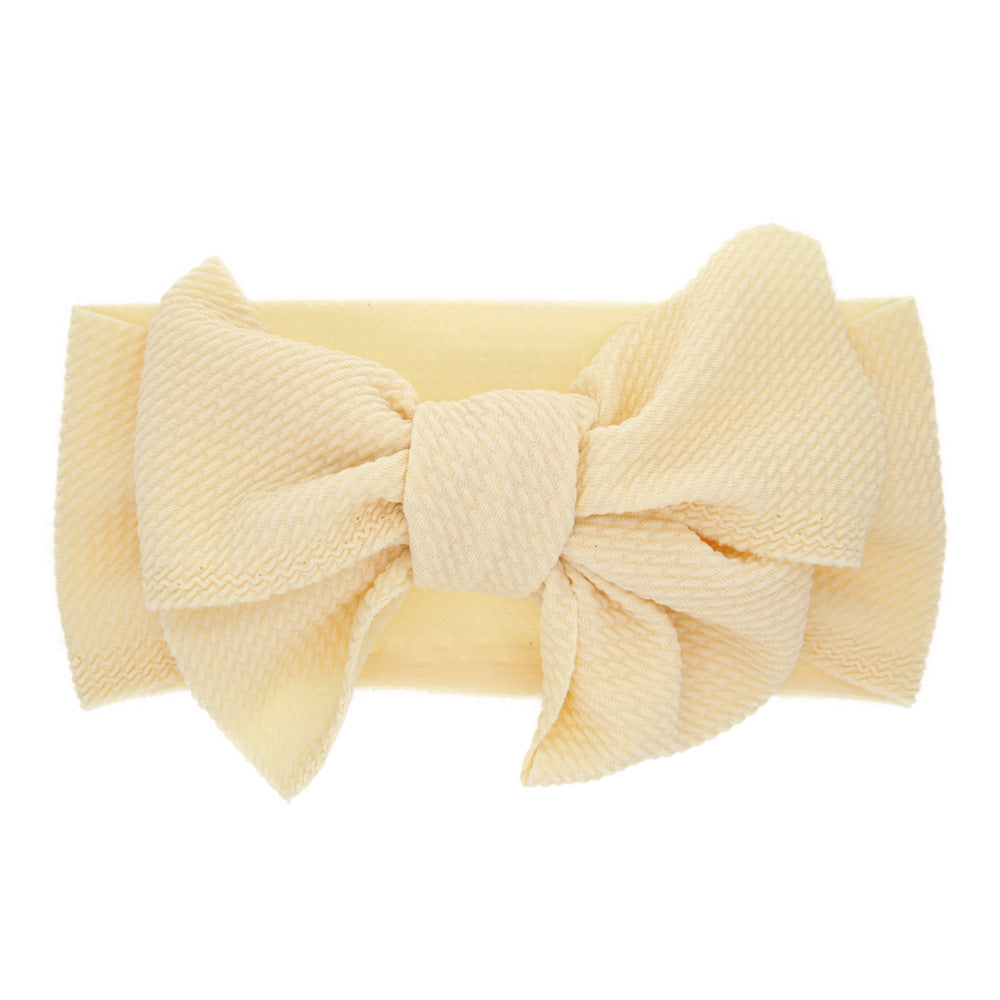 Adorable Elegance Newborn Baby Solid Colored Bow Headband for Timeless Cuteness