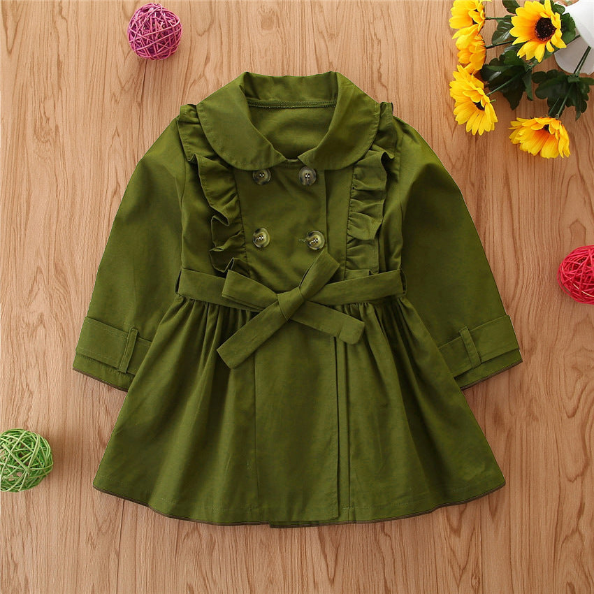 Cute and Cozy Ins Children Bunny Ears Trench Coat for Stylish Little Ones