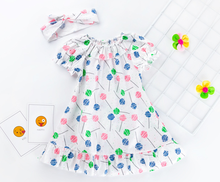 Charming Prints Girls Stylish and Playful Print Dress for Everyday Delight