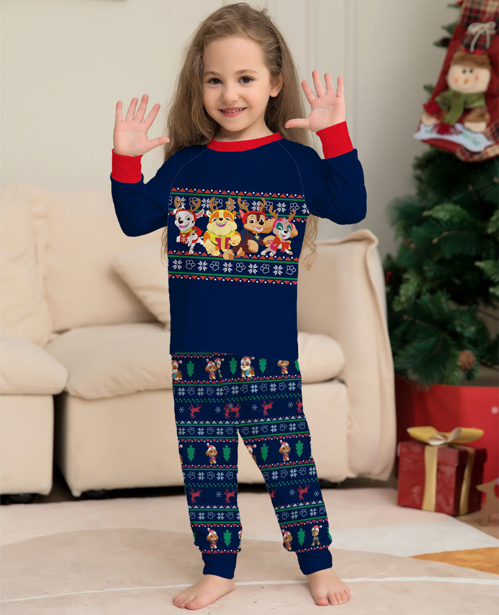 Cozy Christmas Cheer Matching Family Deer Pajamas in Plaid for Holiday Sleepwear