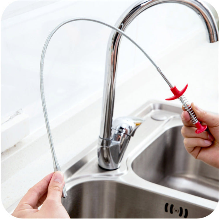 Efficient Drain Cleaning 60CM Sewer Dredger Spring Pipe Dredging Tool Essential Household Kitchen Gadget for Unclogging Drains