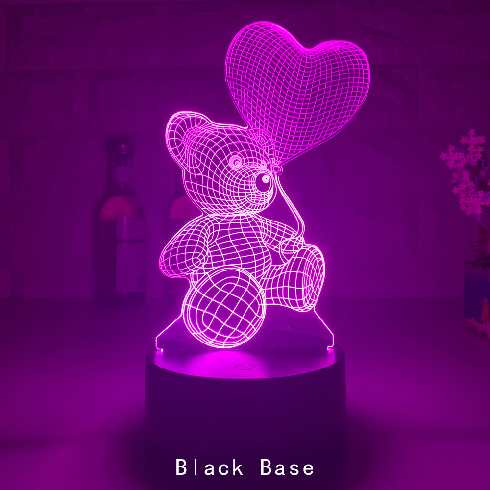 Love Bear Series 3D Light Creative Night Light LED Visual Light