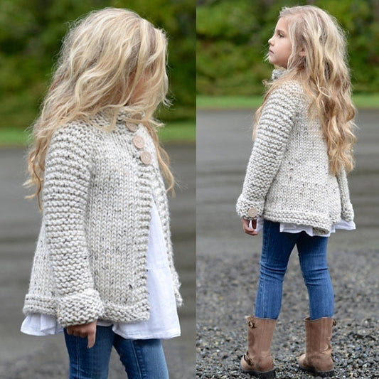 Effortlessly Stylish Girls Cardigan Sweater Coat Perfect for Cozy and Fashionable Outfits