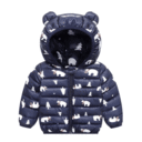 Light and Warm Children Cotton Suit with Thin Ear Down Coat Perfect for Keeping Cozy and Stylish