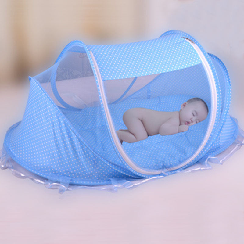 Portable Comfort Foldable Baby Bed Net with Pillow 2 Piece Set for Peaceful Sleep