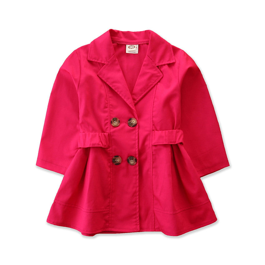 Cute and Cozy Ins Children Bunny Ears Trench Coat for Stylish Little Ones