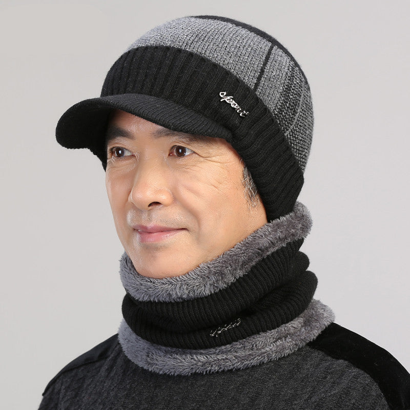 Men's and Children's Winter Hat with Earmuffs and Neck Cover