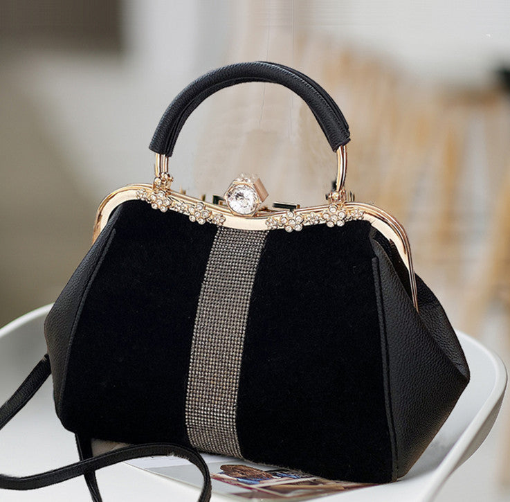 Dazzling Diamond Embedded Handbag Your Perfect All Match Accessory for Autumn and Winter