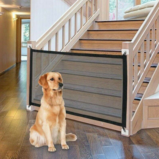 Safety Enclosure Dog Fences Dog Gate The Ingenious Pet Dog Fence Gate Safe Guard Mesh Magic Pet Gate Pet Supplies Dropshipping