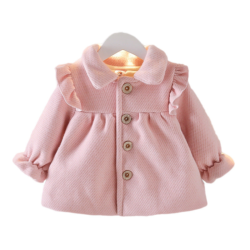 Cuddly Elegance Baby Adorable Plus Velvet Coat for Cozy Winter Warmth and Irresistible Cuteness