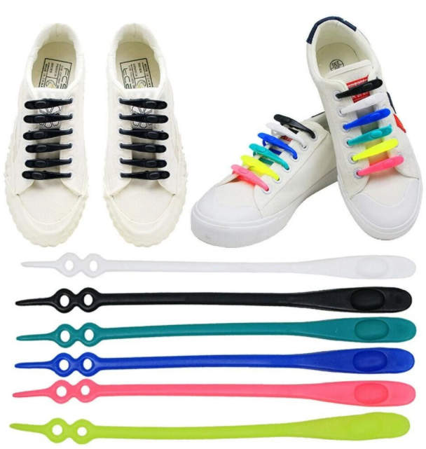 Easy Fit Silicone Horn Shaped Shoelaces Elastic and Available in Multiple Sizes