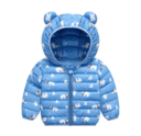 Light and Warm Children Cotton Suit with Thin Ear Down Coat Perfect for Keeping Cozy and Stylish