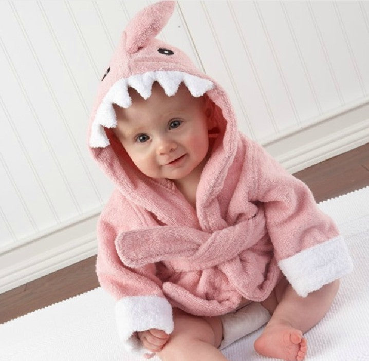 Snug and Cute Children Hooded Animal shaped Bathrobe Perfect for Keeping Them Warm and Dry After Bath Time