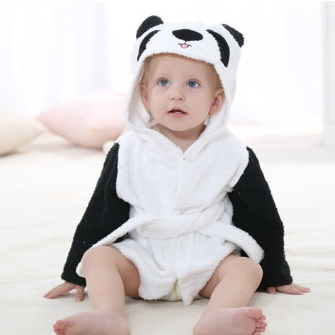 Snug and Cute Children Hooded Animal shaped Bathrobe Perfect for Keeping Them Warm and Dry After Bath Time