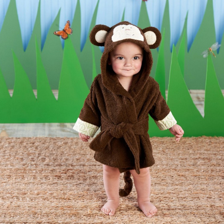 Cuddle Up in Style Cartoon Cute Animal Modeling Baby Bath Towels Luxurious Cotton Children Bathrobes with Baby Hood Perfect for Cozy Bath time Moments