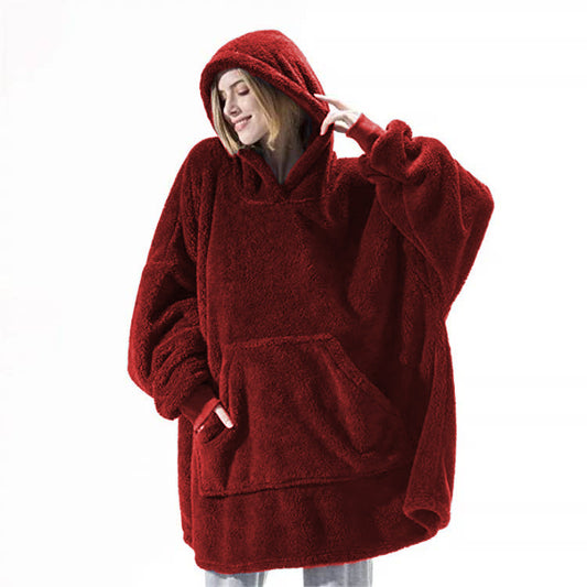 Wearable Blanket Hoodie: Comfortable and Cozy with Big Pocket