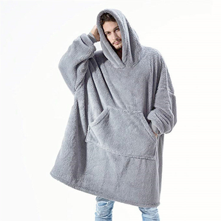 Wearable Blanket Hoodie: Comfortable and Cozy with Big Pocket