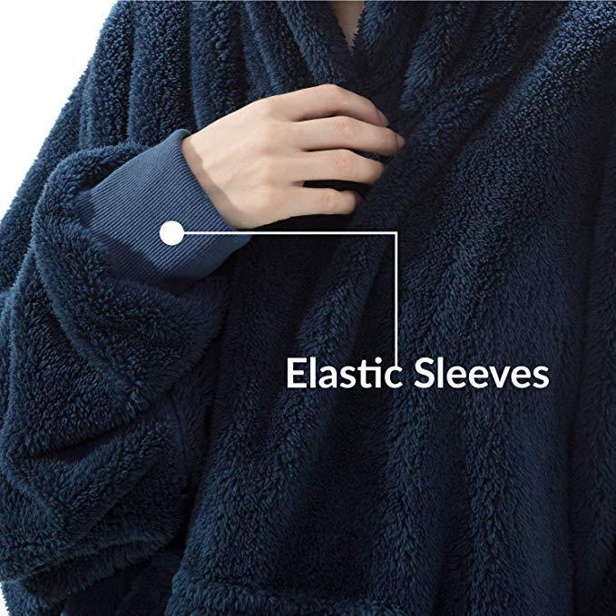 Wearable Blanket Hoodie: Comfortable and Cozy with Big Pocket