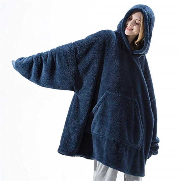 Wearable Blanket Hoodie: Comfortable and Cozy with Big Pocket